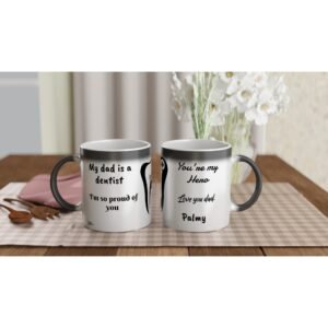 Personalized father gift "Dad, I'm so proud of you- My Hero, Always" Magic 11oz Ceramic Mug