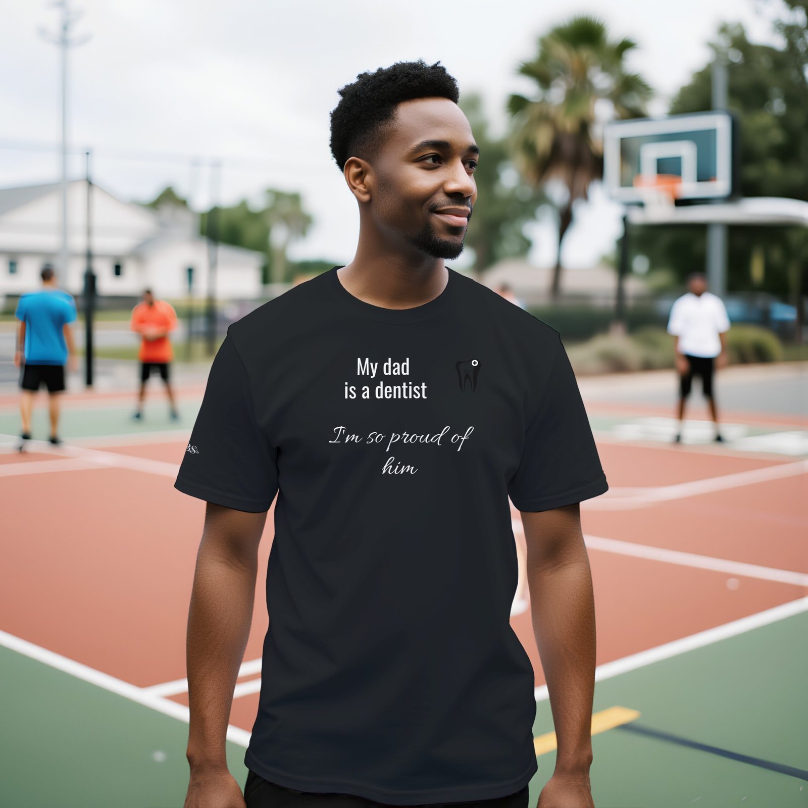 Personalized "He is...- I'm so proud of him, premium Unisex Crewneck T-shirt | Bella + Canvas 3001 - Image 11